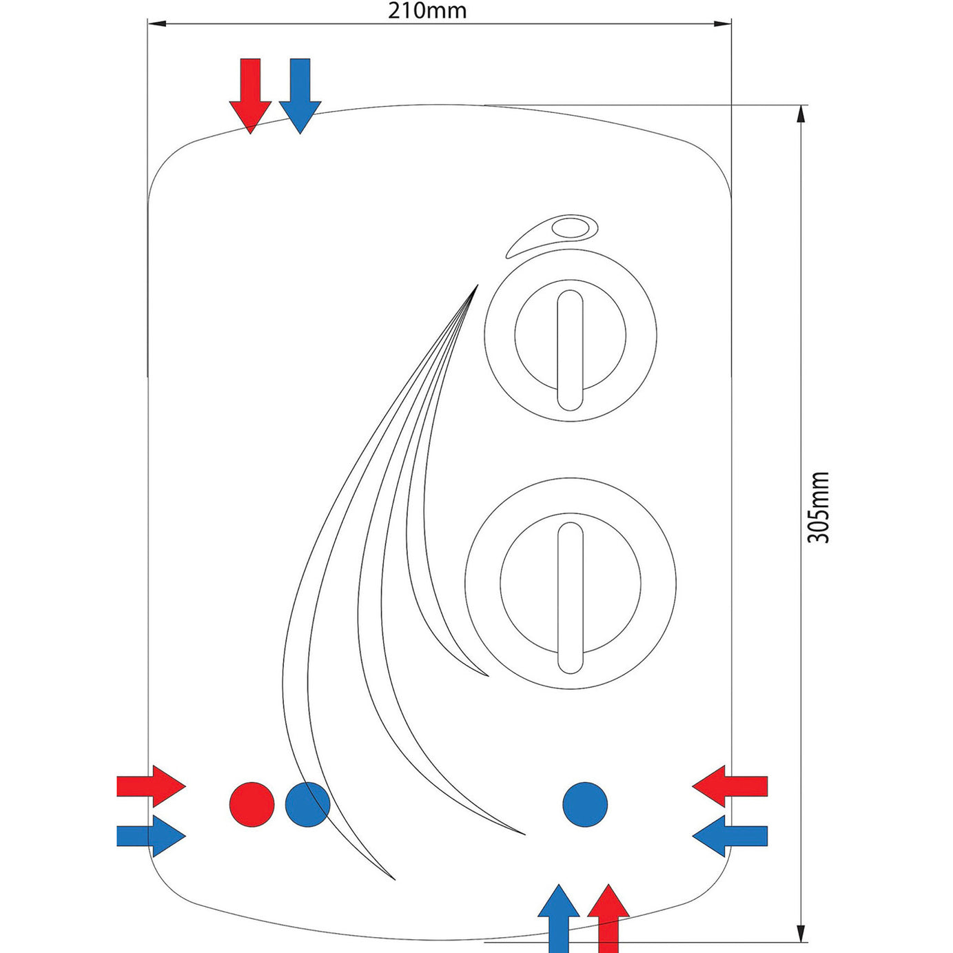 Triton Bathroom Electric Shower Enrich White 8.5kW Thermostatic - Image 5