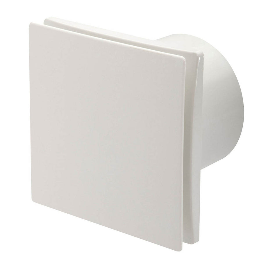 Vent-Axia Bathroom Extractor Fan VIMP100S Plastic White Square Quiet Modern - Image 1