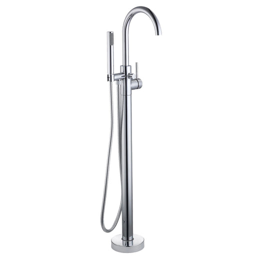 B&Q Bath Shower Mixer Tap Freestanding Floor Mounted High Pressure Chrome - Image 1