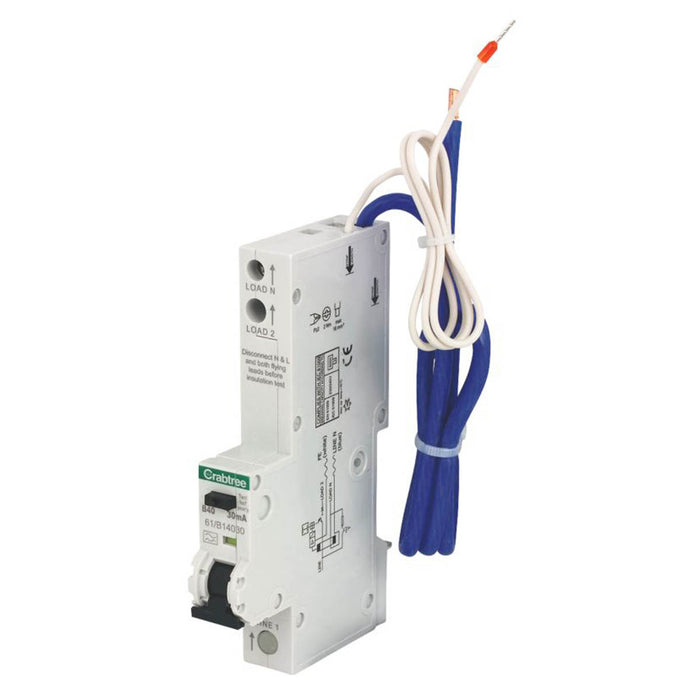 Crabtree Starbreaker RCBO 40A 30MA SP Type B Curve Plug-In Compact Single Pole - Image 1