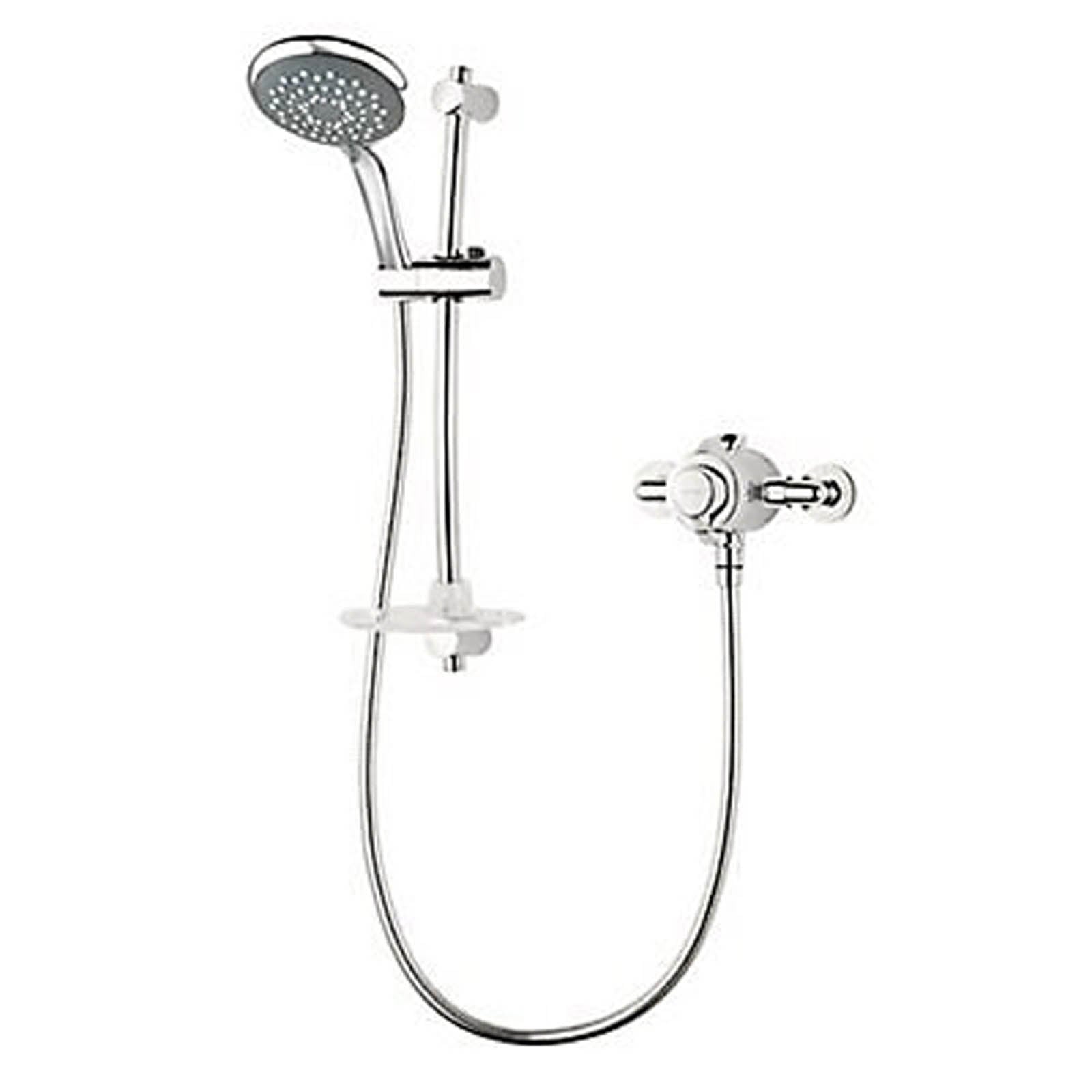 Triton Thermostatic Mixer Shower Chrome 5 Spray Pattern Round Head Bathroom - Image 1