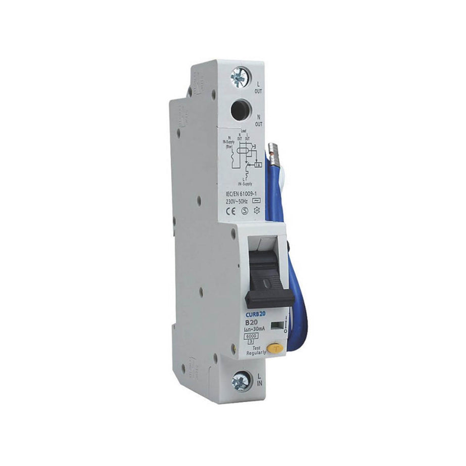 BG RCBO 20A B Type Single Module Circuit Breaker Overload Protection Compact - Image 2