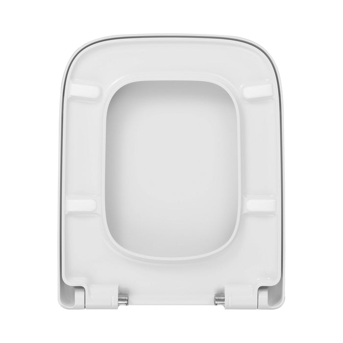 Cedo Fabian Toilet Seat Plastic White Soft Close Gloss Finish 361x416mm - Image 2