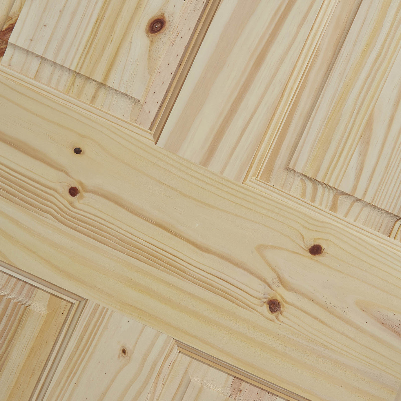 Internal Timber Fire Door 4 Panel Unglazed Natural Pine (H)1981mm (W)762mm - Image 3