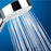 Shower Head 4Spray Pattern Chrome Effect Modern Rub Clean Nozzles Fits All Hoses - Image 2