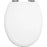 Oval Toilet Seat Soft Close Bathroom Moulded Wood Heavy Duty White Gloss Finish - Image 1