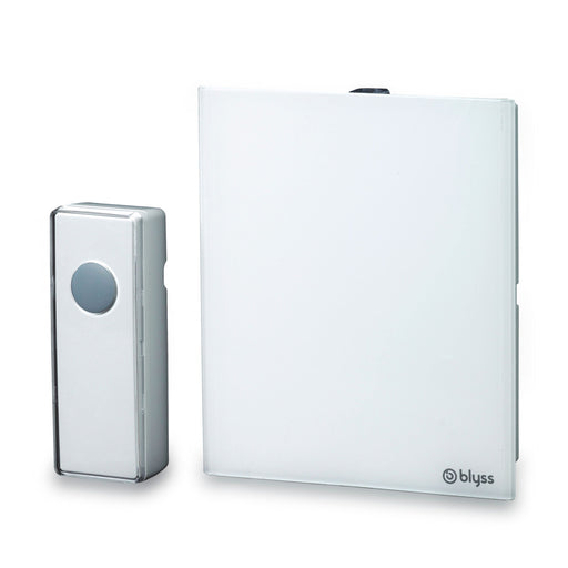 Blyss Wireless Door Bell Chime DC3-UK-WH Battery Powered White MP3 compatible - Image 1