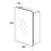 Cooke & Lewis Mirrored Cabinet Lesina White Single Door W300mm D500mm - Image 3