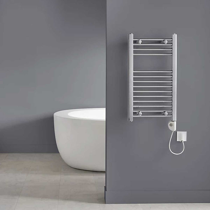 Towel Rail Radiator Electric Chrome Bathroom Warmer Ladder 150W (H)70x(W)40cm - Image 2