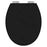 Wooden Toilet Seat Strong Black Chrome Plated Aluminium Soft Close Adjustable - Image 1