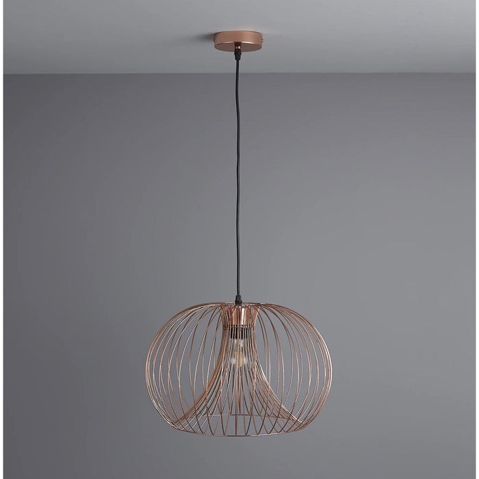 Ceiling Light Pendant Hanging Copper Effect Living And Dinning Room Dimmable - Image 2