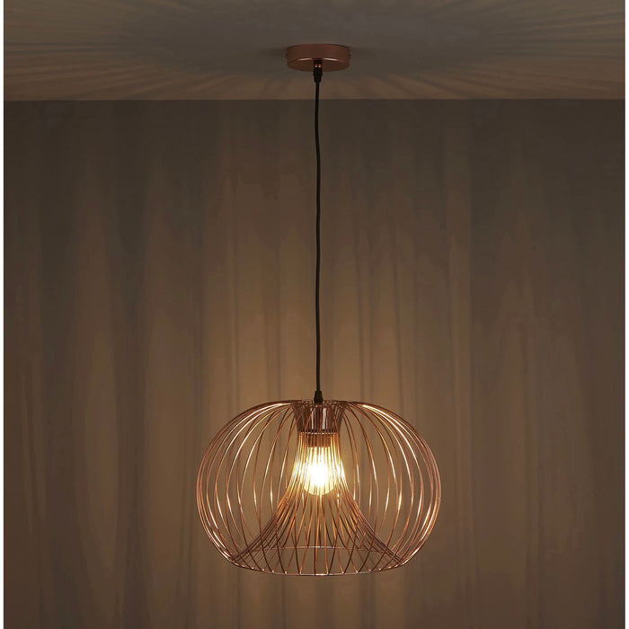 Ceiling Light Pendant Hanging Copper Effect Living And Dinning Room Dimmable - Image 1