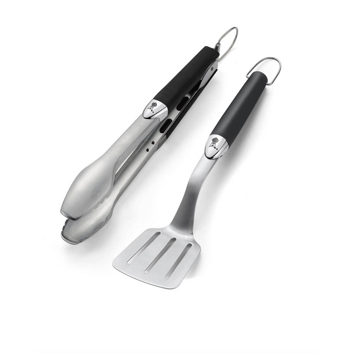 Weber Premium Tool Set Angled Spatula Locking Tongs Stainless Steel Pack of 2 - Image 2