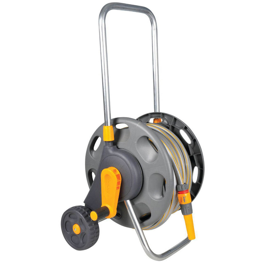 Hozelock Hose Reel Cart Freestanding Manual Adjustable Large Handle (L)25m - Image 1