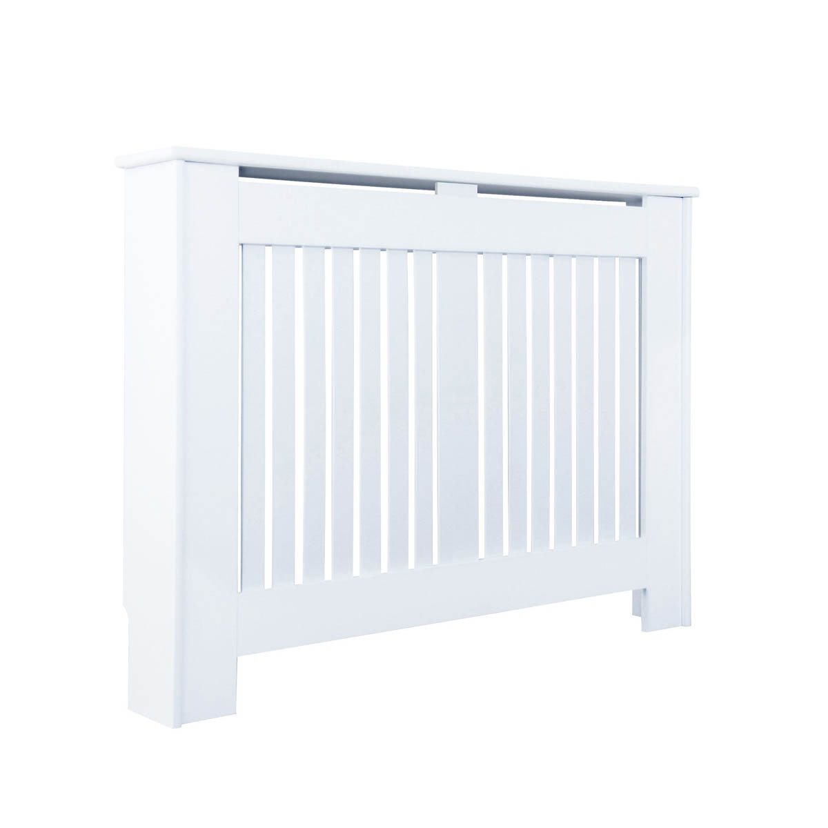 Kensington Radiator Cover Medium White Wood Modern 900mm(H) 1195mm(W) 200mm(D) - Image 1