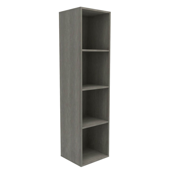 Shelving Unit Cube Storage 4 Tier Grey Oak Effect Modern (H)1372mm (W)352mm - Image 2