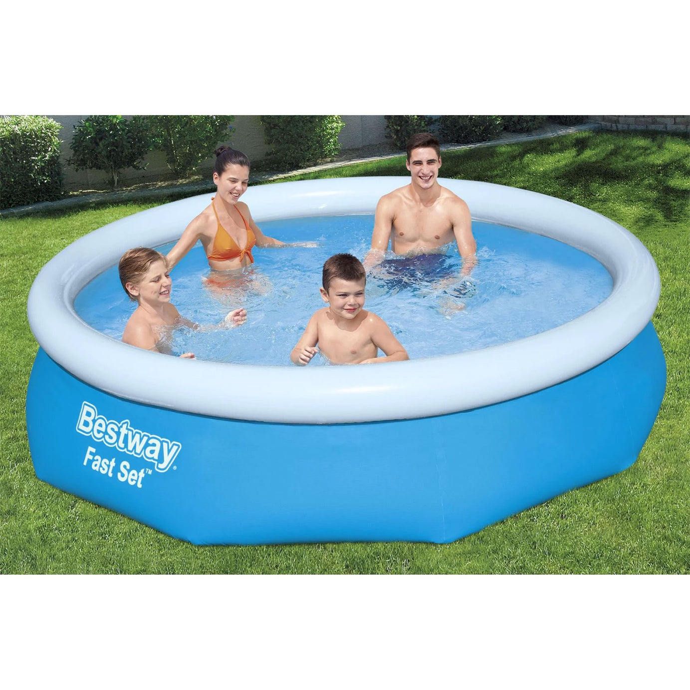 Bestway Above Ground Swimming Pool Set Inflatable 10ft x 30in Outdoor Splash - Image 2
