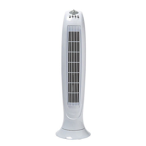 Tower Fan Air Cooling Oscillating Electric Portable White Free Standing 3 Speed - Image 1