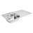 Kitchen Sink 1 Bowl Polished Stainless Steel Right Hand Drainer Rectangular - Image 2