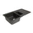 Kitchen Sink 1.5 Bowl Black Composite Quartz Reversible Drainer 500x900mm - Image 2