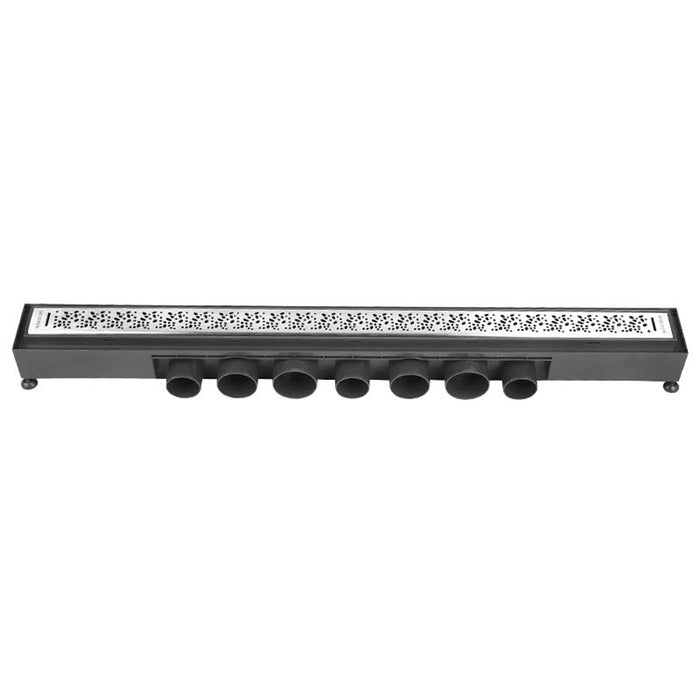 Wetroom Linear Shower Channel  Black With Grid Modern High-quality Durable 700mm - Image 1