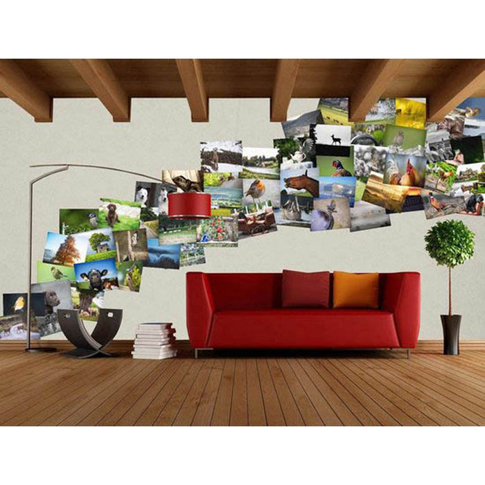 Collage Wallpaper Countryside Photo Theme Trendy Home Decoration 27.5 x 37.5cm - Image 2