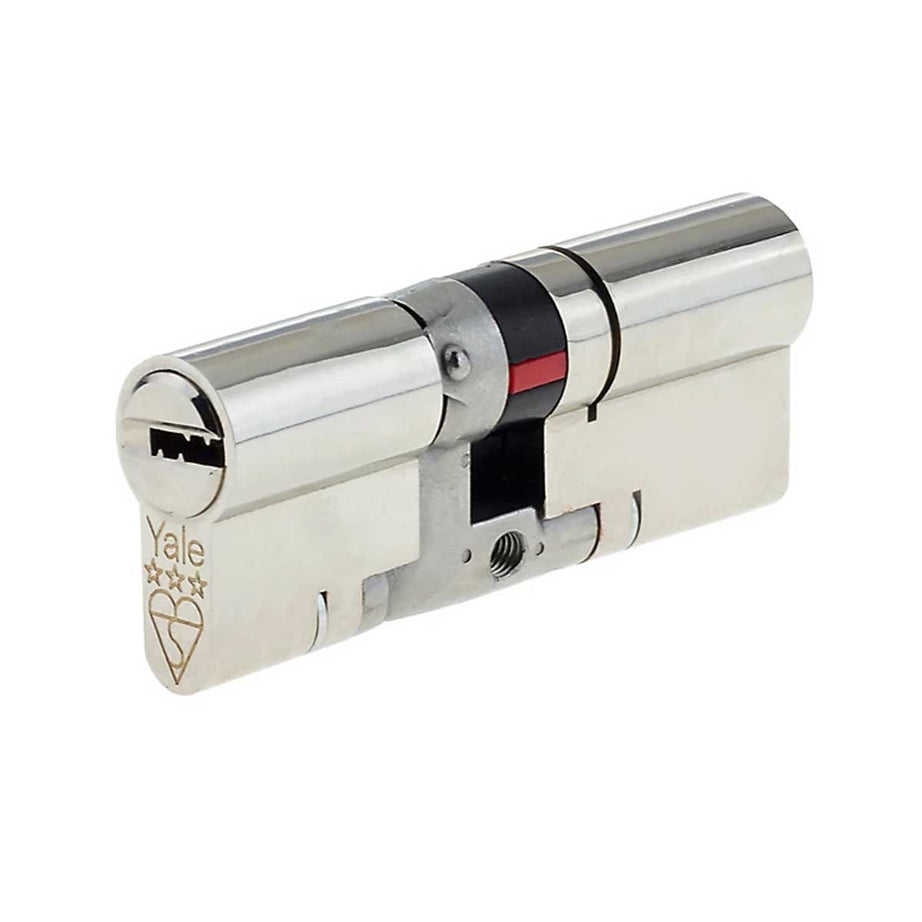 Yale Euro Cylinder Door Lock Single 45/55 Brass 3 Keys Anti-Snap (L)95mm - Image 1