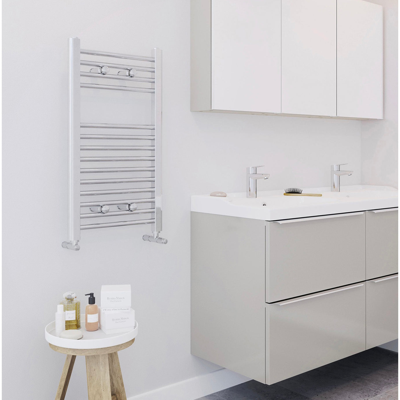 Blyss Electric Chrome Towel Warmer 700x400mm 165W Bathroom Radiator - Image 2