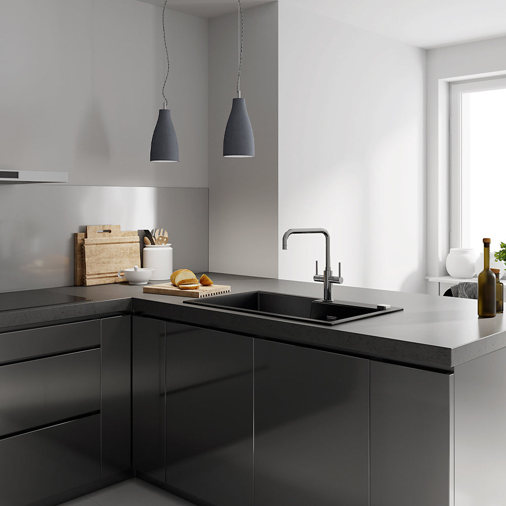 Grohe Ambi Kitchen Monobloc Mixer Tap Dual - Lever Chrome Effect Modern - Image 2