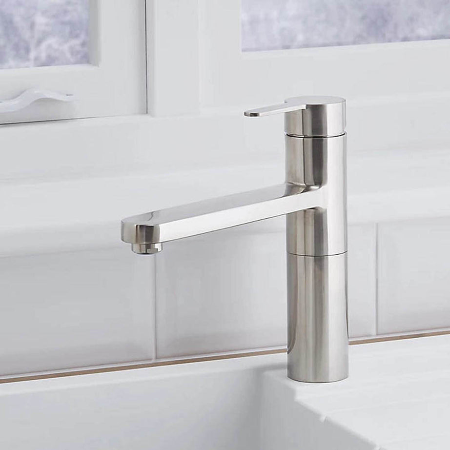 Cooke & Lewis Kitchen Sink Tap Mixer Single Lever Nickel Effect Swivel Spout - Image 2