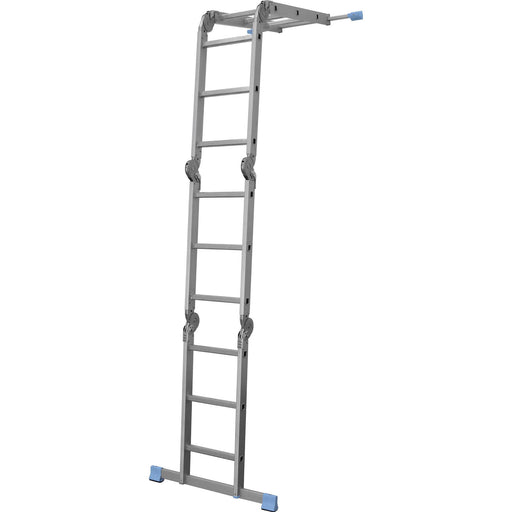 Mac Allister Folding Ladder Combination 3-Way 12 Tread Compact Non-Slip Feet - Image 1