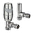 Terrier Decor Thermostatic Radiator Valve 632362 Silver Chrome Plated Angled - Image 1