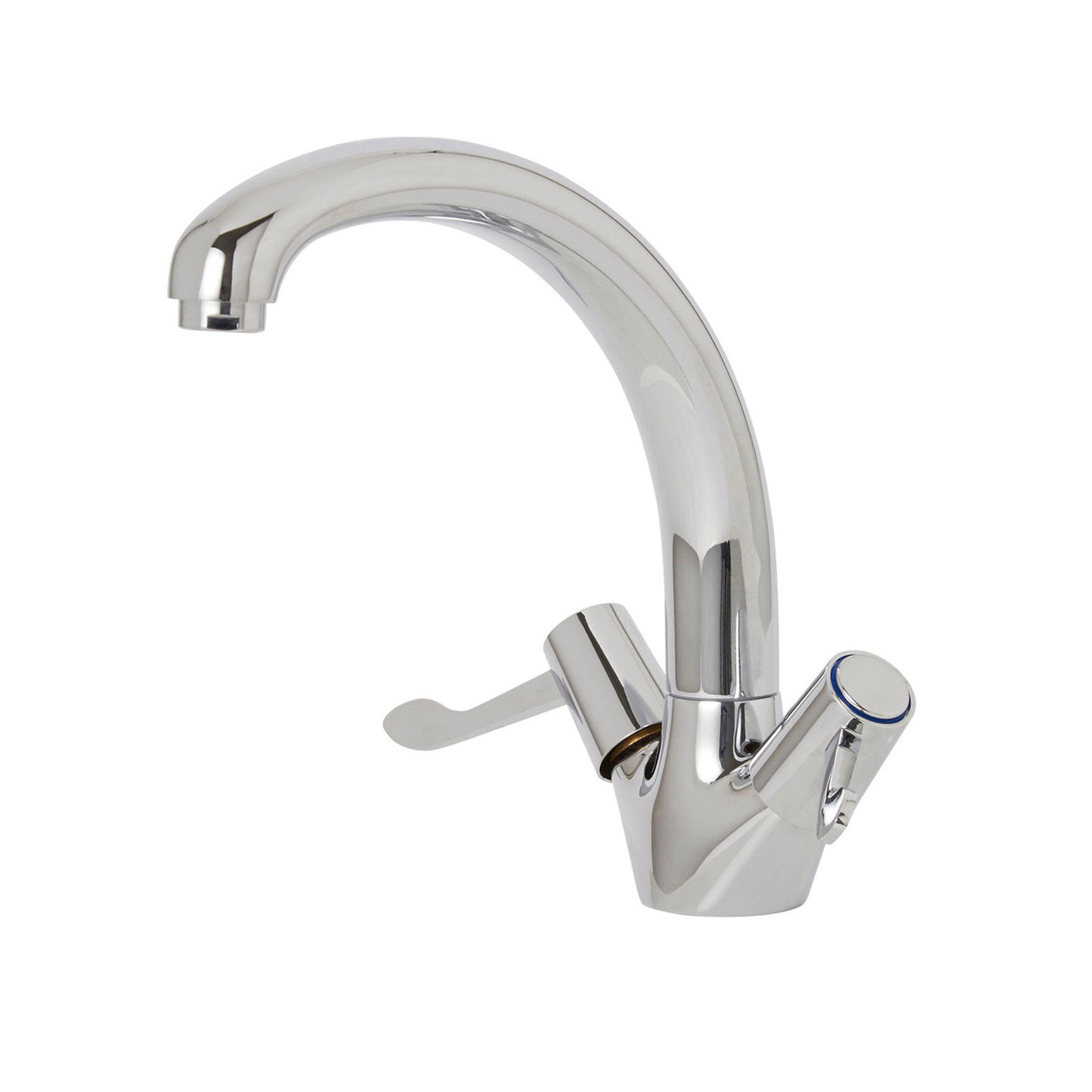 Aubery Monobloc Tap Chrome Effect Kitchen Mixer Swivel Basin Tap - Image 1