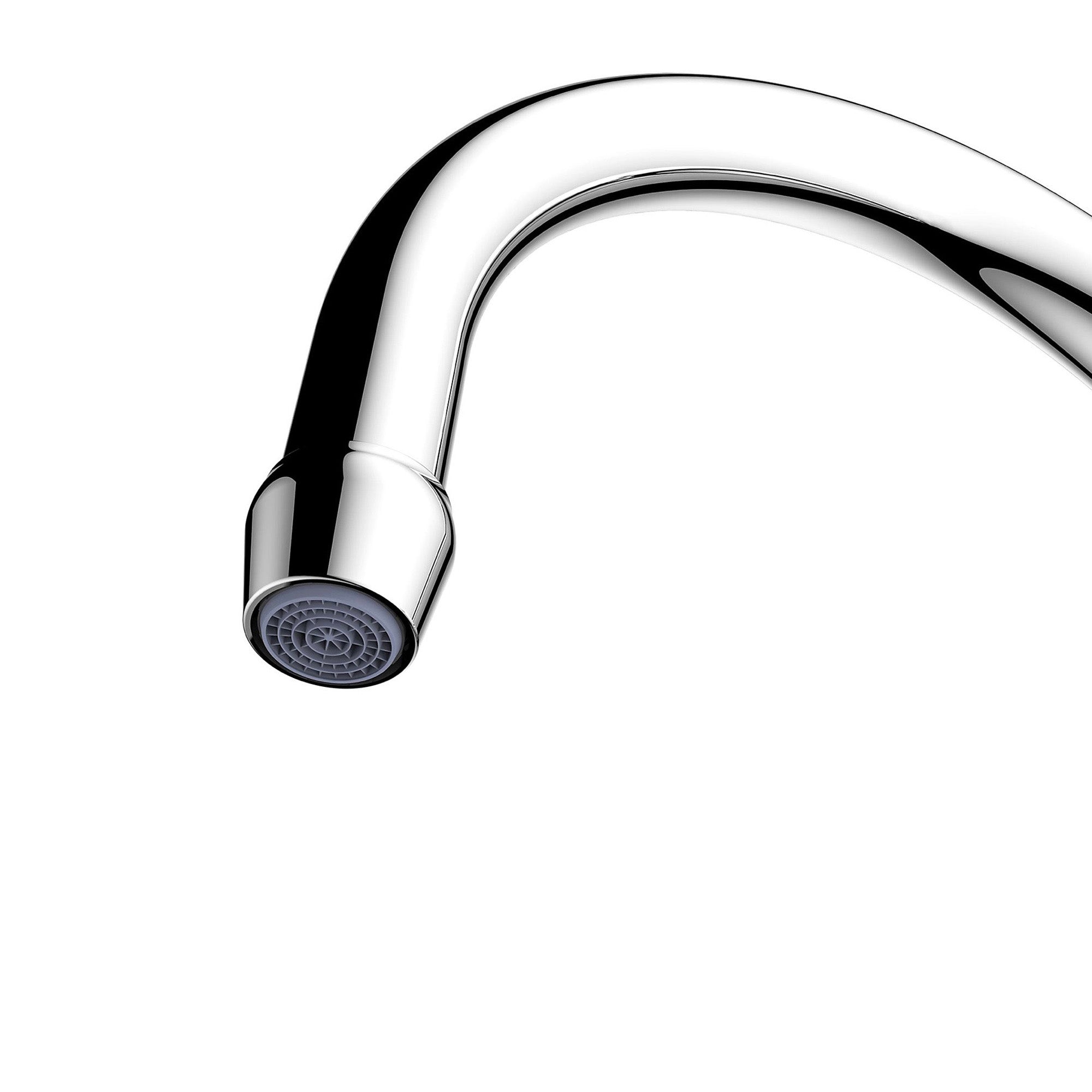 Kitchen Sink Tap Mixer Chrome Dual Lever 1/4 Turn Swivel Spout Brass Faucet - Image 3