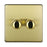 Dimmer Light Switch Brass Effect Single 2 Way 2 Gang Screwless Programmable Flat - Image 2
