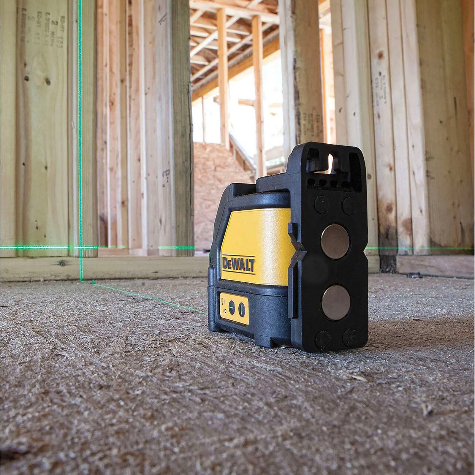 DeWalt Laser Level DW088CG-XJ Green Cross Line Self Levelling 50m Measure Tool - Image 3