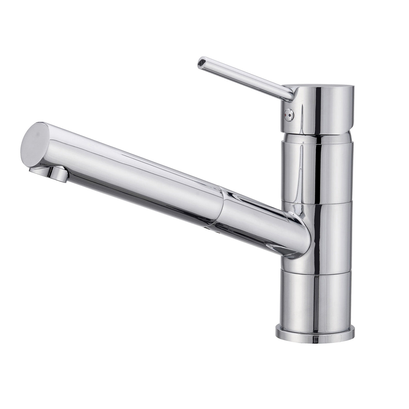 Kitchen Tap Mixer Chrome Single Lever Pull Out Spout Brass Modern Faucet - Image 1