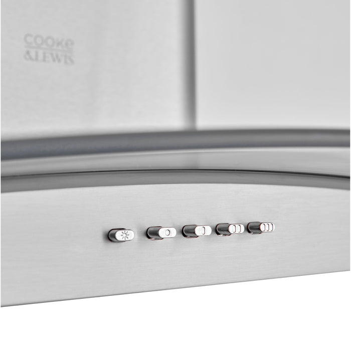 Cooker Hood Curved CLCGS90 Inox Stainless Steel Extractor Fan 90cm - Image 3