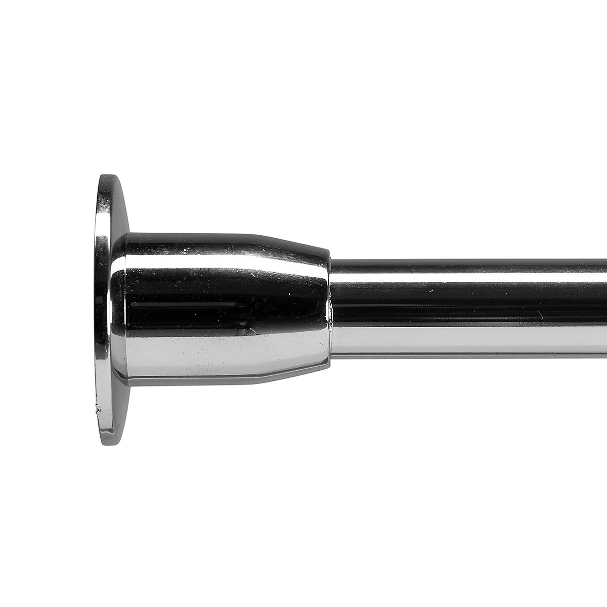 Croydex Bathroom Shower Curtain Rod Extendable Chrome Effect (L)2.52m - Image 1