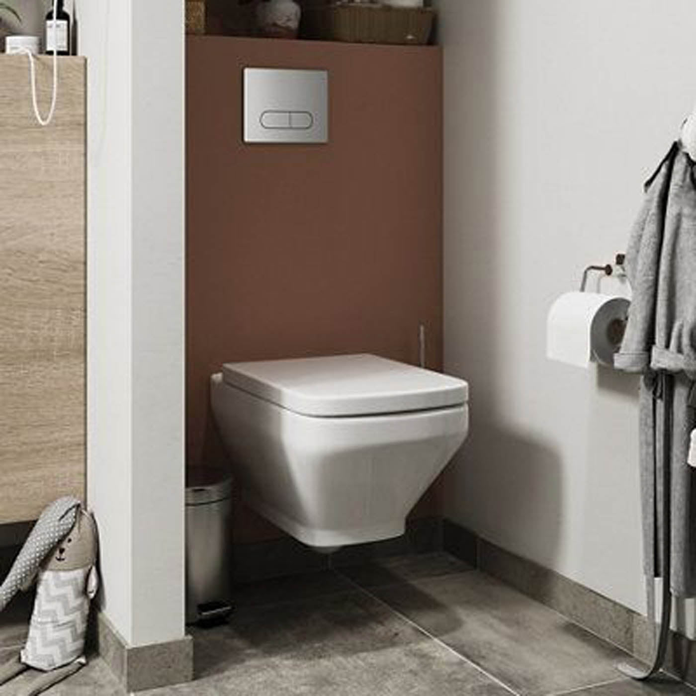 Zagar Concealed Toilet Cistern Wall Hung Frame Bathroom WC Grey (H)121.8cm - Image 4