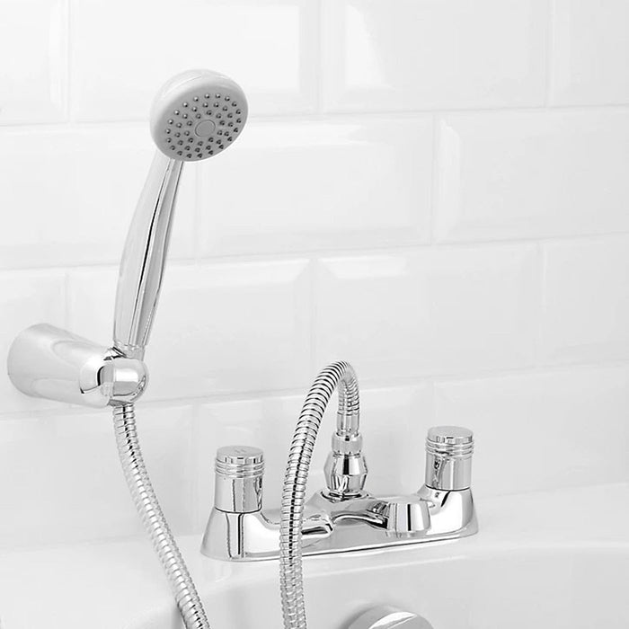 Bathroom Basin Shower Mixer Tap Bath Filler Set Chrome For High Low Pressure - Image 2