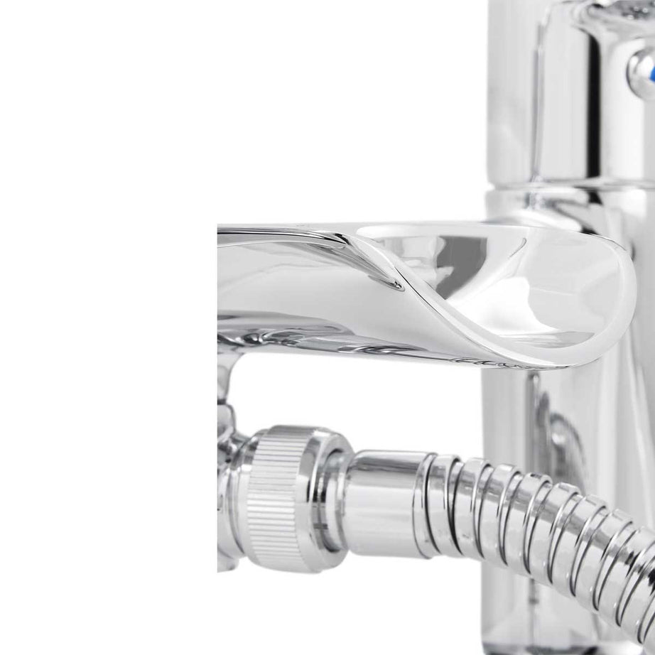 Bath Filler Tap Mixer And Hand Held Set Chrome ¼ Turn Bathroom Brass Modern - Image 4