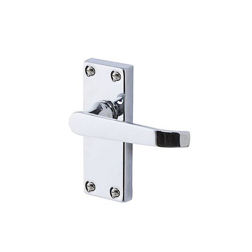 Colours Door Handle Arsk Straight Latch Pack Of 3 Chrome Effect Steel (L)101mm - Image 1