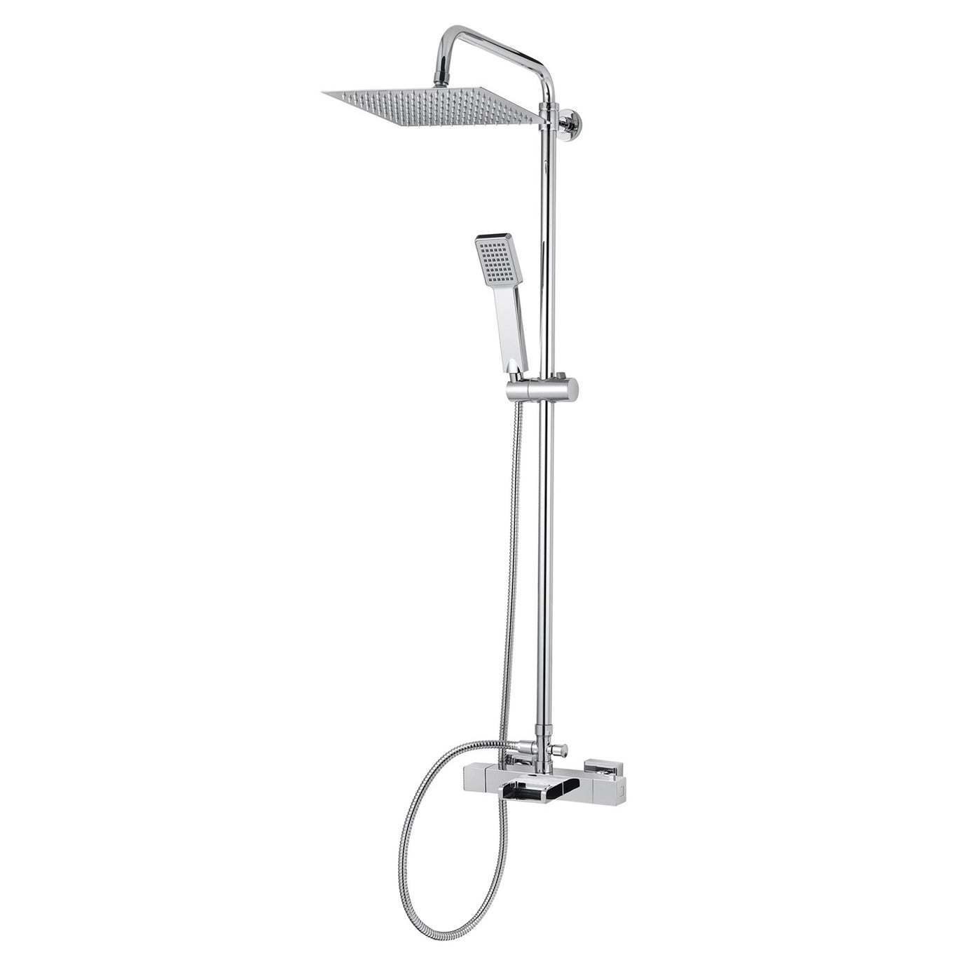 GoodHome Thermostatic Mixer Shower Jolina Single-Spray Pattern Chrome Modern - Image 1