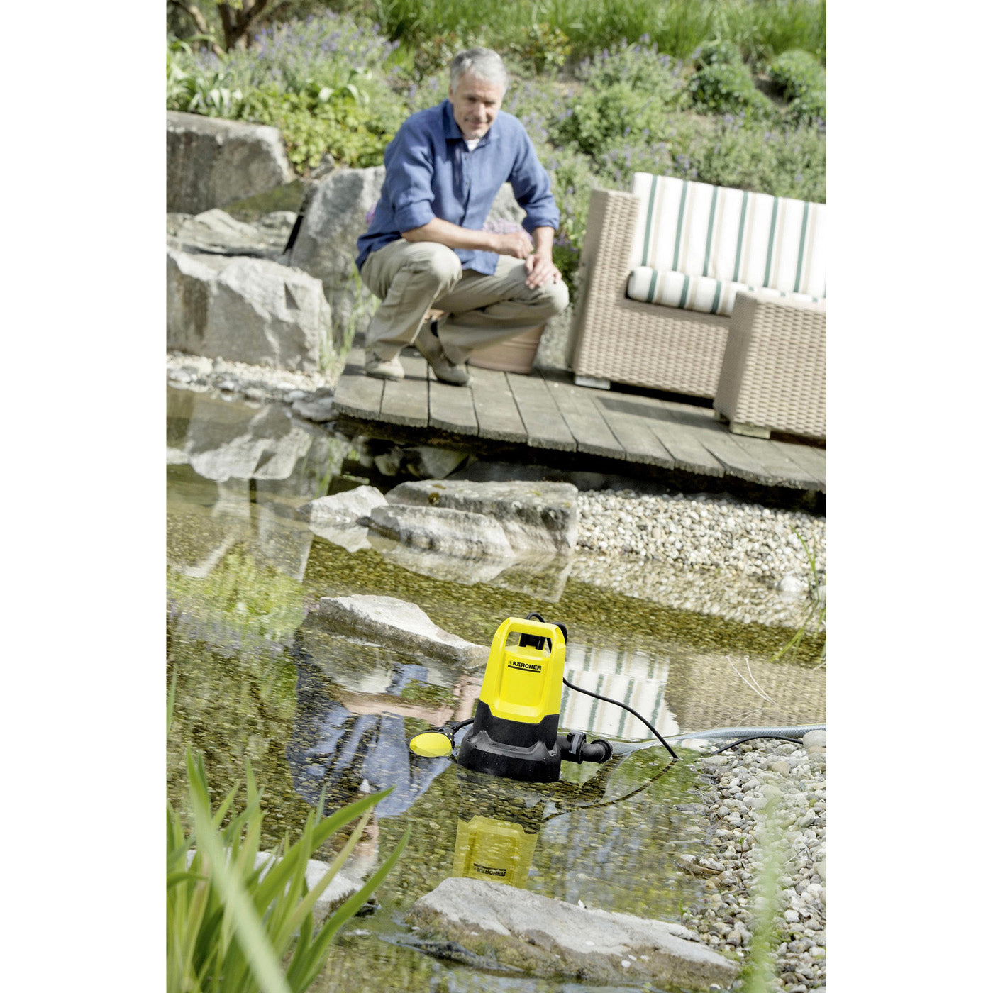 Karcher 500W Dirty Water Pump 240V Flood Pool Pond Garden Hot Tubs Water Pump - Image 5