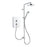 Mira Electric Shower White Single Spray Pattern Bathroom Round Twin Head 10.8kW - Image 1