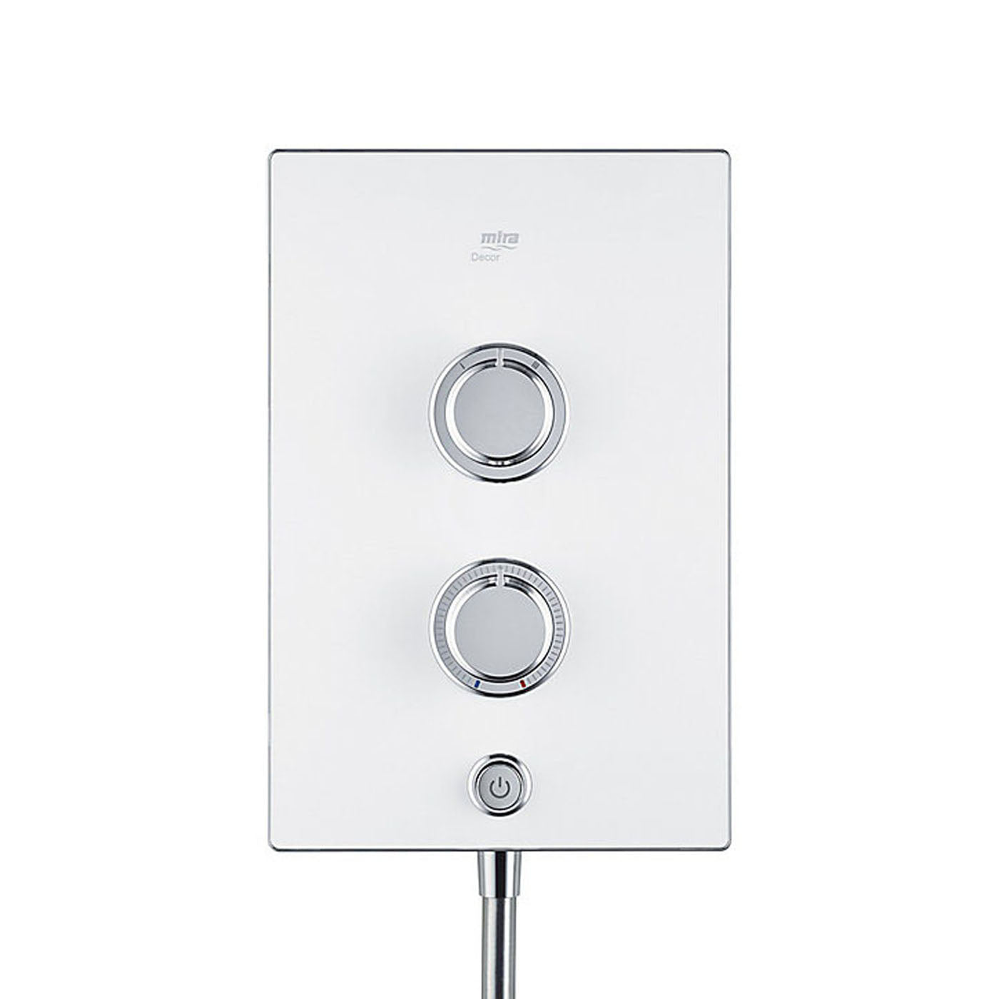 Mira Electric Shower White Single Spray Pattern Bathroom Round Twin Head 10.8kW - Image 5