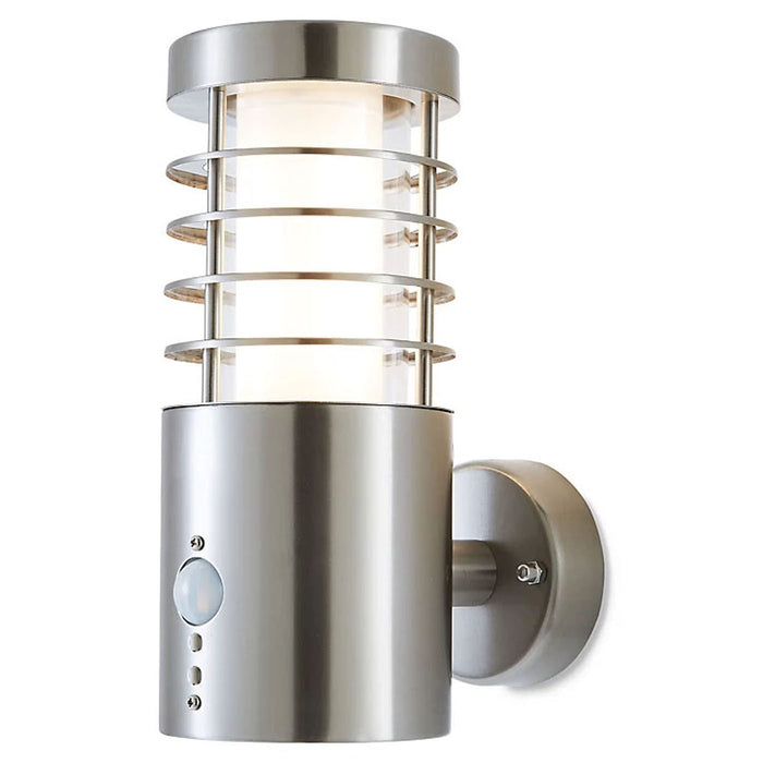 LED Wall Light Silver Outdoor Adjustable Warm White Motion Sensor Garden Porch - Image 2