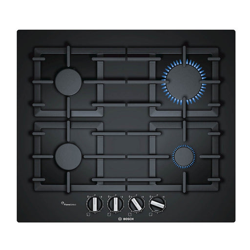 Bosch Gas Hob PPP6A6B90 4 Burners Black Tempered Glass 59cm Kitchen Cooktop - Image 1