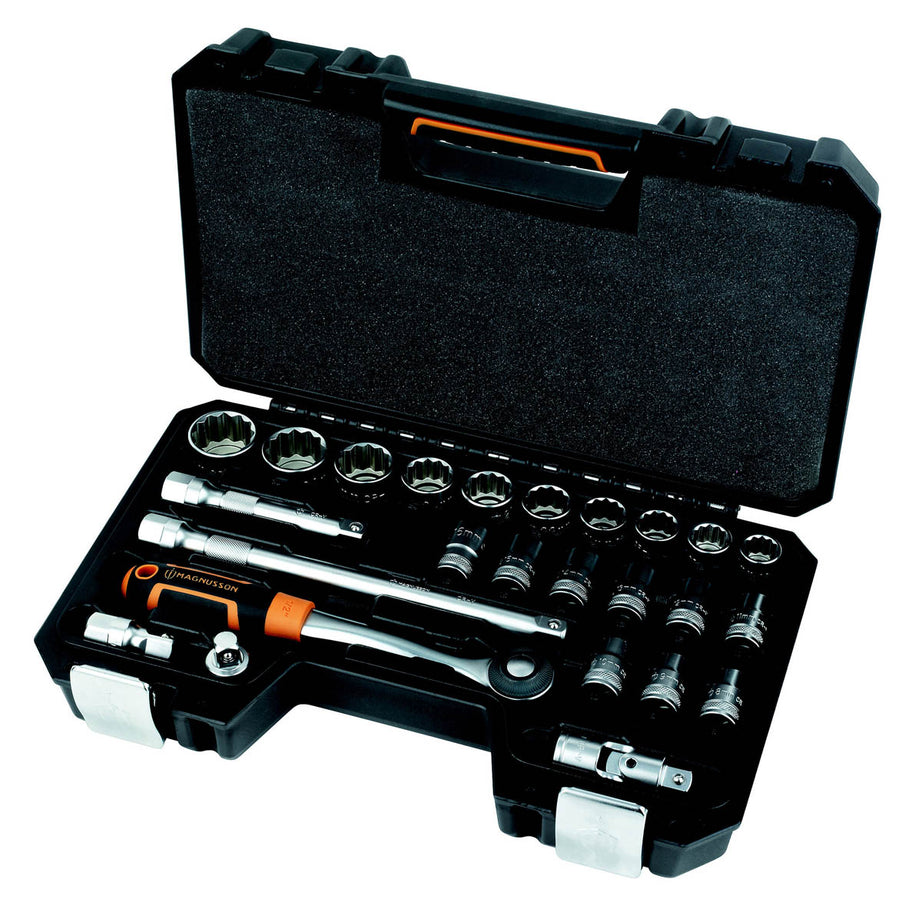 Magnusson Standard Socket Wrench Set Screwdriver Bits Metric 25 piece ½" - Image 2